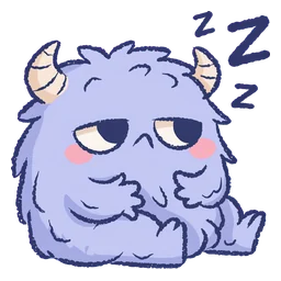 Snuggle Monster: fast asleep
