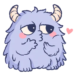 Snuggle Monster: a kiss