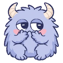 Snuggle Monster: blushing