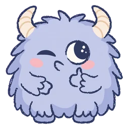 Snuggle Monster: a wink