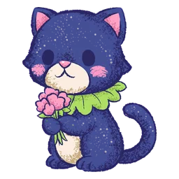 Snuggle Panther: flowers for you