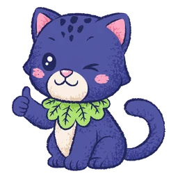Snuggle Panther: a wink